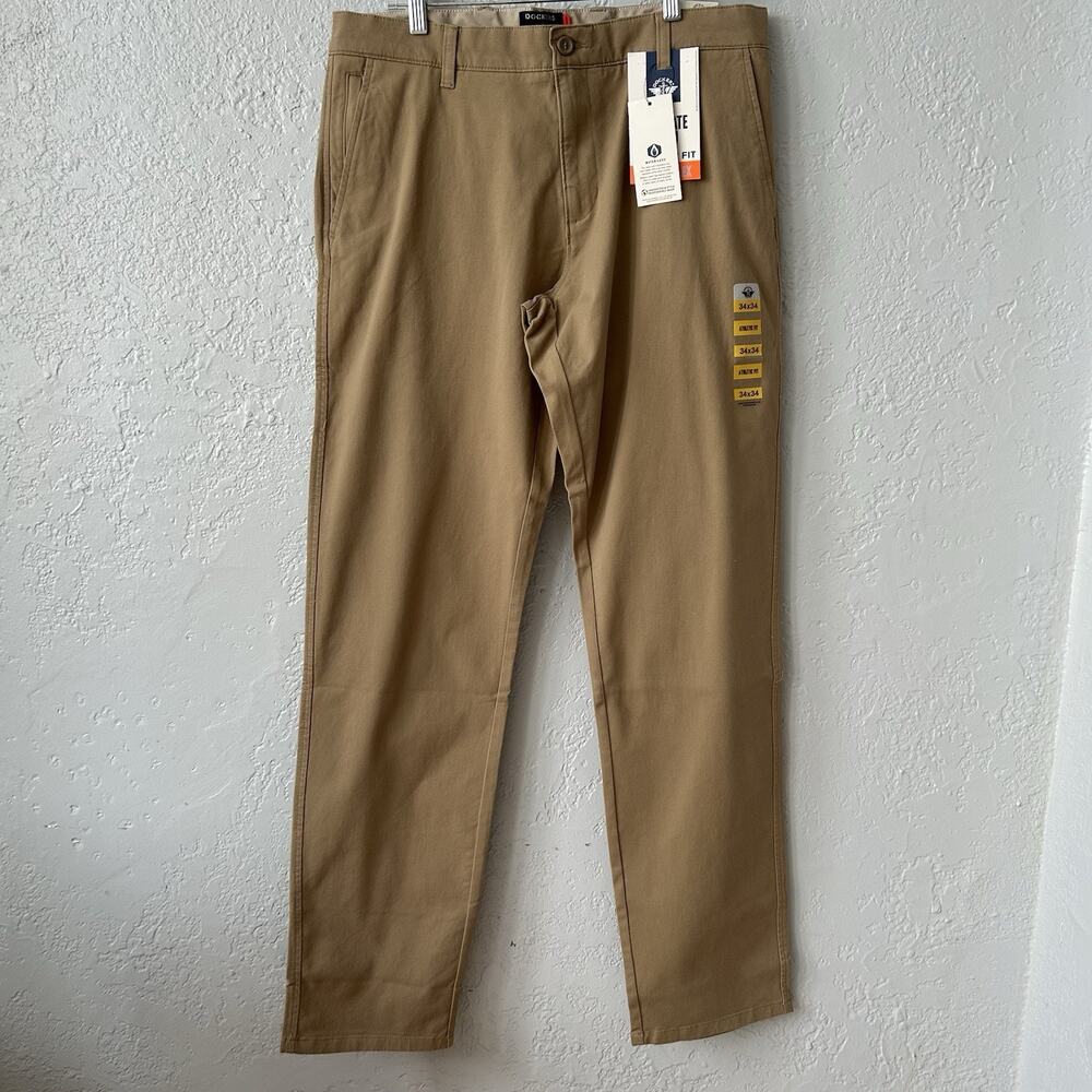 Dockers Ultimate Chino Pant Men’s 34x34 Athletic Fit Smart 360 Flex Stretch NWT